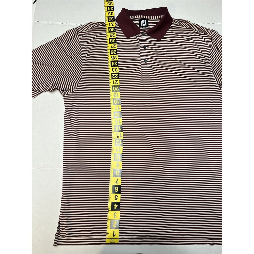Footjoy Golf Polo Shirt Men's Large Richland  Embroidered Sleeve Striped - Picture 4 of 16